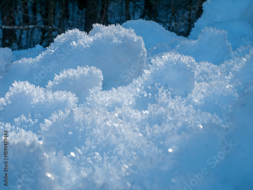 Glistening Frozen Flakes Assemble Charming Winter Landscape With Trees And Subdued Twilight Glow