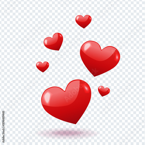 Valentines Day Poster With Transparent Background