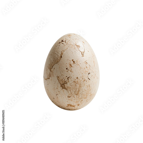 Unique Egg Shape With Textured Surface Placed on Plain Backdrop Showing Simpl...