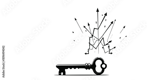 Vintage key unlocking creative ideas and inspiration