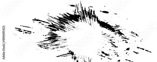 black ink splatter splash on white background vector