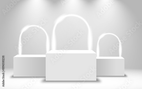 Award winners. A pedestal or stage to honor award winners.