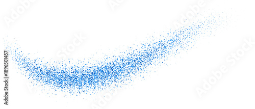 Abstract winter breeze with snow dust and stippled blue frost powder. Cold textured wave with fresh breathing effect.