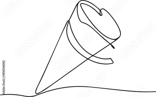 Continuous line drawing of a coffee cup on a saucer, ras 1 (44).eps