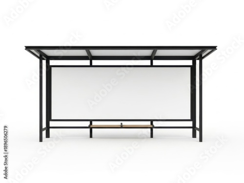 Wallpaper Mural Modern outdoor shelter with bench and glass roof Torontodigital.ca