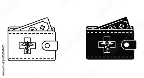 Flat design wallet with money and credit cards vector illustration minimalist finance concept