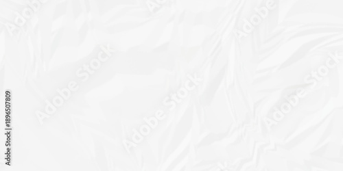 Crumpled paper Blank white crumpled and creased paper poster. Isolated light grungy wrinkled torn old paper material abstract texture background.