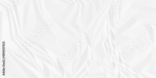 Crumpled paper Blank white crumpled and creased paper poster. Isolated light grungy wrinkled torn old paper material abstract texture background.