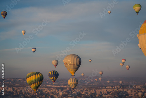 Obraz na płótnie Cappadocia, Turkey Kapadokya Türkiye Hot Air Balloon Ride, Hot Air Balloon, Ball