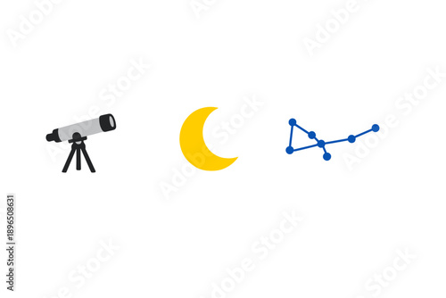 People gather to explore the moon and stars using a telescope during a night sky event in a park