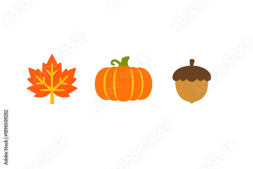 Colorful leaf, pumpkin, and acorn decorations for autumn display in a home or school setting during the fall season