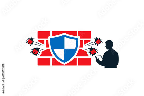 Cybersecurity professional shows protection strategies against malware attacks at a tech conference in a modern setting, explaining the importance of digital security measures