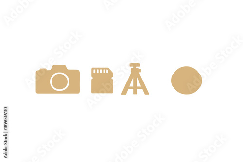 Camera equipment is placed on a clean surface ready for use during a photo session as spring arrives in a bright and lively studio space