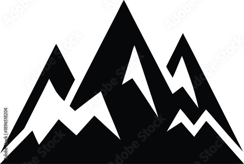 Mountain range silhouette graphic