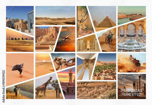 Photo Collage Frame Effect Mockup