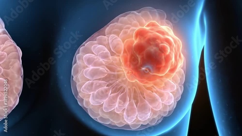 Breast Cancer Awareness: Medical Animation of Tumor Growth