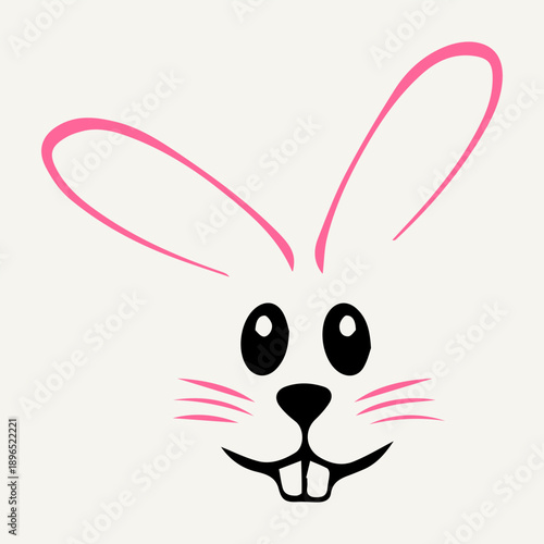 Cute rabbit character vector suitable for playful branding, children’s books, and fun creative project