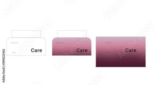 packaging design skin care product withgradient template mockup