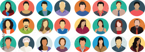 Set of blue and white heart shaped Christmas ornaments and decorative balls in a clean vector style