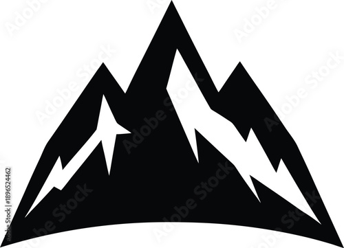 Mountain silhouette graphic design element