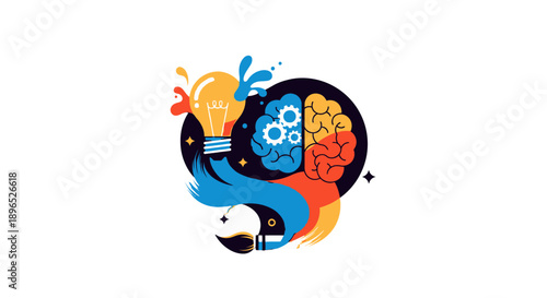 Creative Brainstorming and Idea Generation Concept.