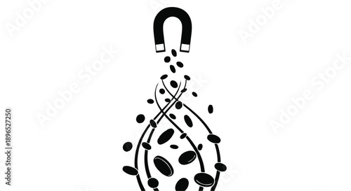 Magnetic attraction of coffee beans