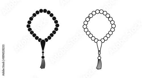 Islamic prayer beads muslim misbaha tasbeeh Vector