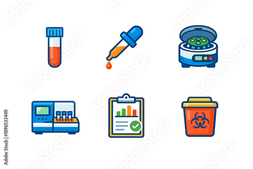 Laboratory tools for testing and analyzing samples in a clinical setting during working hours