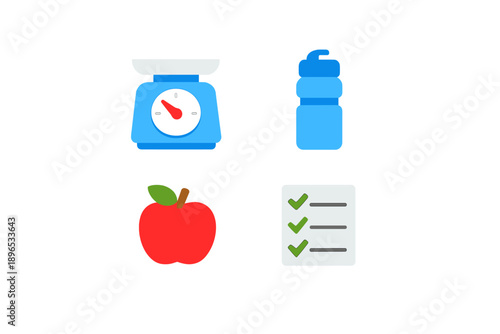 Tools for healthy eating and tracking food intake during a wellness journey in a digital format