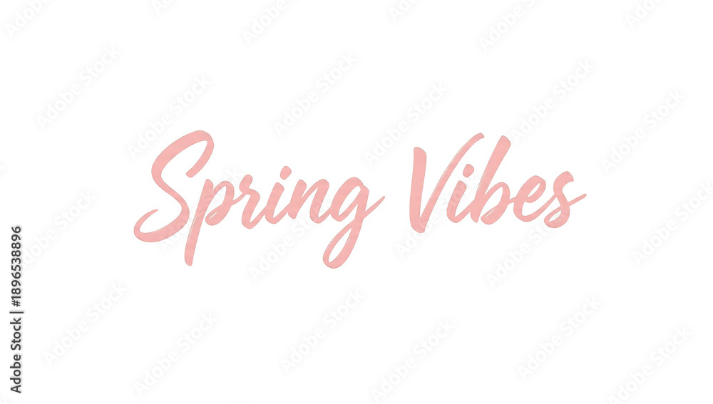 Spring Vibes Text Design in Pink