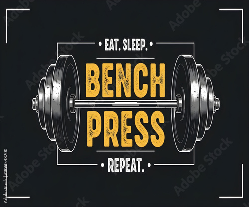 Bench press eat sleep repeat quote