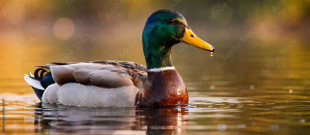 Fototapeta premium duck on the water