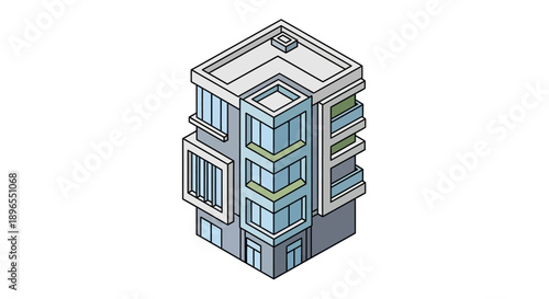 Modern multi-story building corner structure.