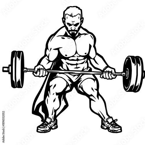 man lifting weights