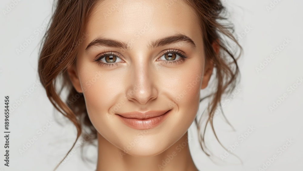 Fototapeta premium Image of a beautiful young woman on a white backdrop