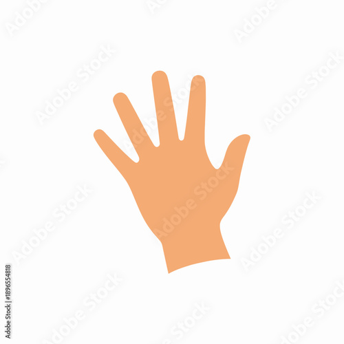 Minimalistic illustration of an expressive human hand with open fingers set against a clean white background, emphasizing simplicity and gesture in art