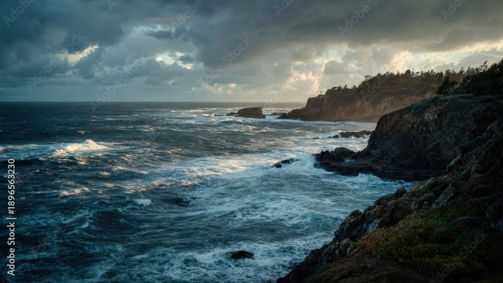 Obraz premium Dramatic Ocean Coastline