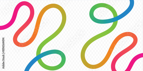 Abstract colorful line art background, Gradient line background, vector shape rainbow color line art background.