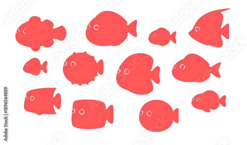 seamless pattern with  fish and goldfish 