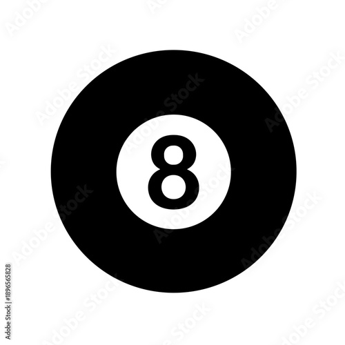 billiard ball isolated on white