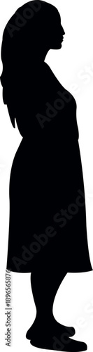 a woman body silhouette vector