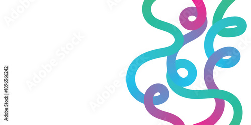 Abstract colorful line art background, Gradient line background, vector shape rainbow color line art background.