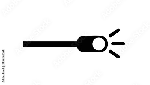 Vector illustration of a medical endoscope light source icon, on transparent background