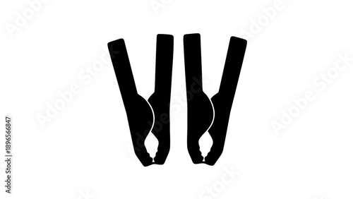 Vector illustration of, on transparent background, sleek pair of hair clips for modern beauty and style concepts