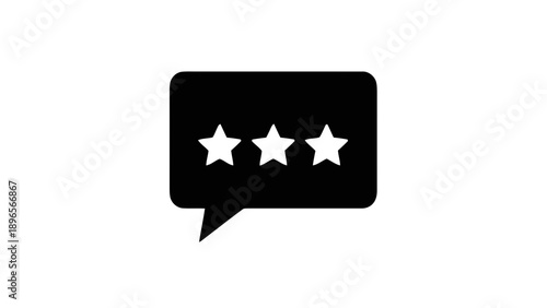 Vector illustration of a customer feedback rating concept with three stars, on transparent background