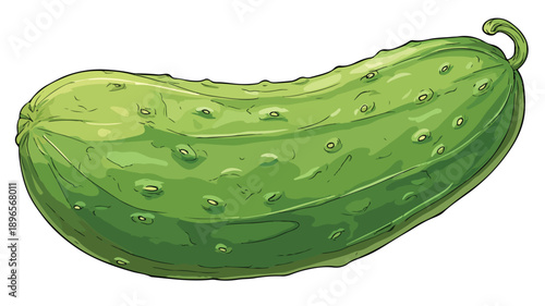Cartoon Style Cucumber Clipart Vector Illustration for Creative Designs