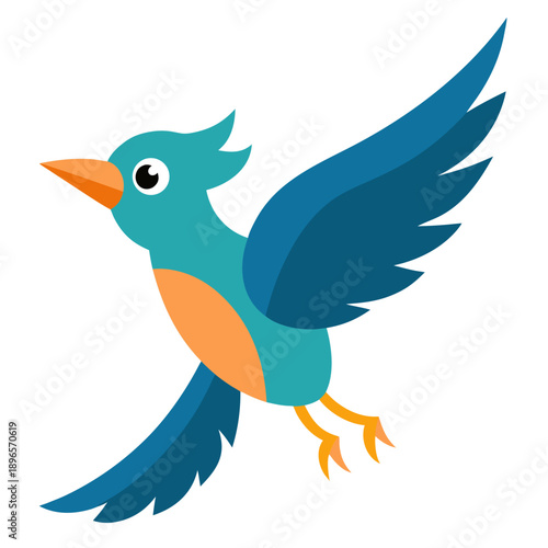 cartoon bird with a big smile