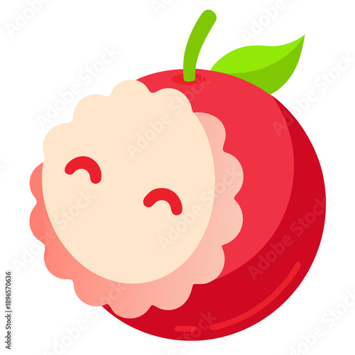 apple with a worm