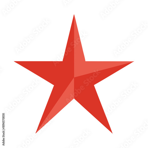 red star on white background