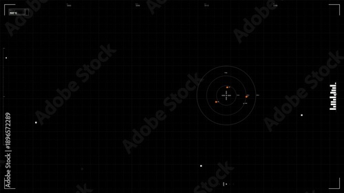 Wallpaper Mural Military hud interface for war simulation and sci-fi video production in digital format and monochrome colors Torontodigital.ca